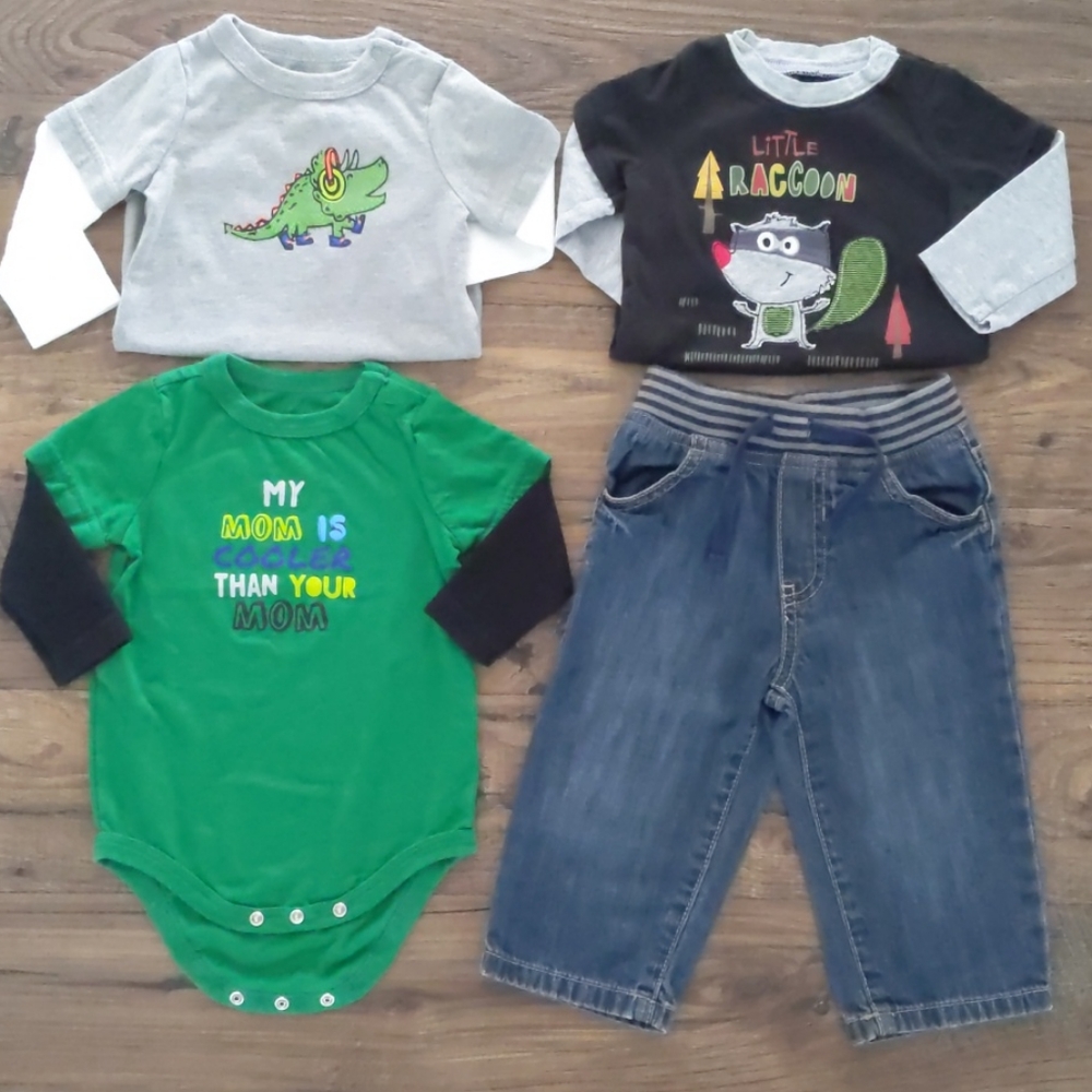 🍀Bundle of 3 EUC Bodysuits & Old Navy jeans👖